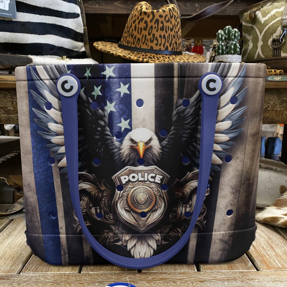 Bucket Tote Bag, Limited Edition Bogg Bag, Beach Bag Law Enforcement - Image 4