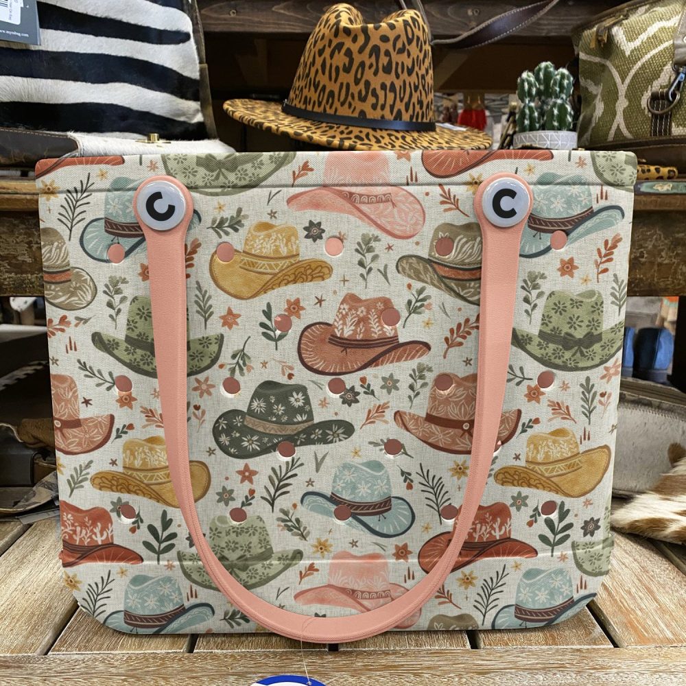 Bucket Tote Bag, Limited Edition Bogg Bag, Beach Bag Western Whimsy - Image 2