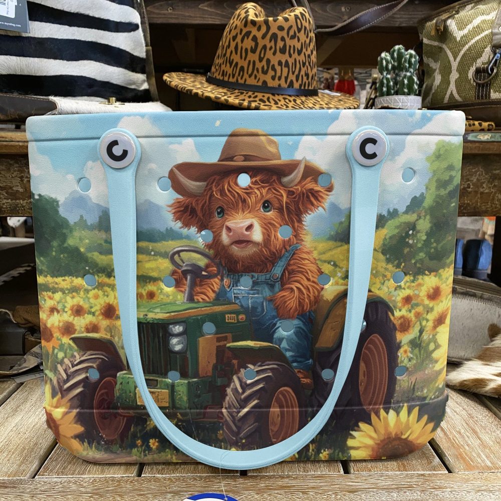 Bucket Tote Bag, Limited Edition Bogg Bag, Beach Bag Farmer Highlander - Image 6