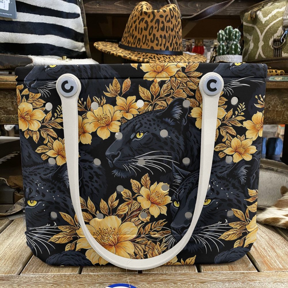 Stylish Leopard & Floral Tote Bag - Chic Large Capacity Designer Handbag For Everyday Use - Image 2