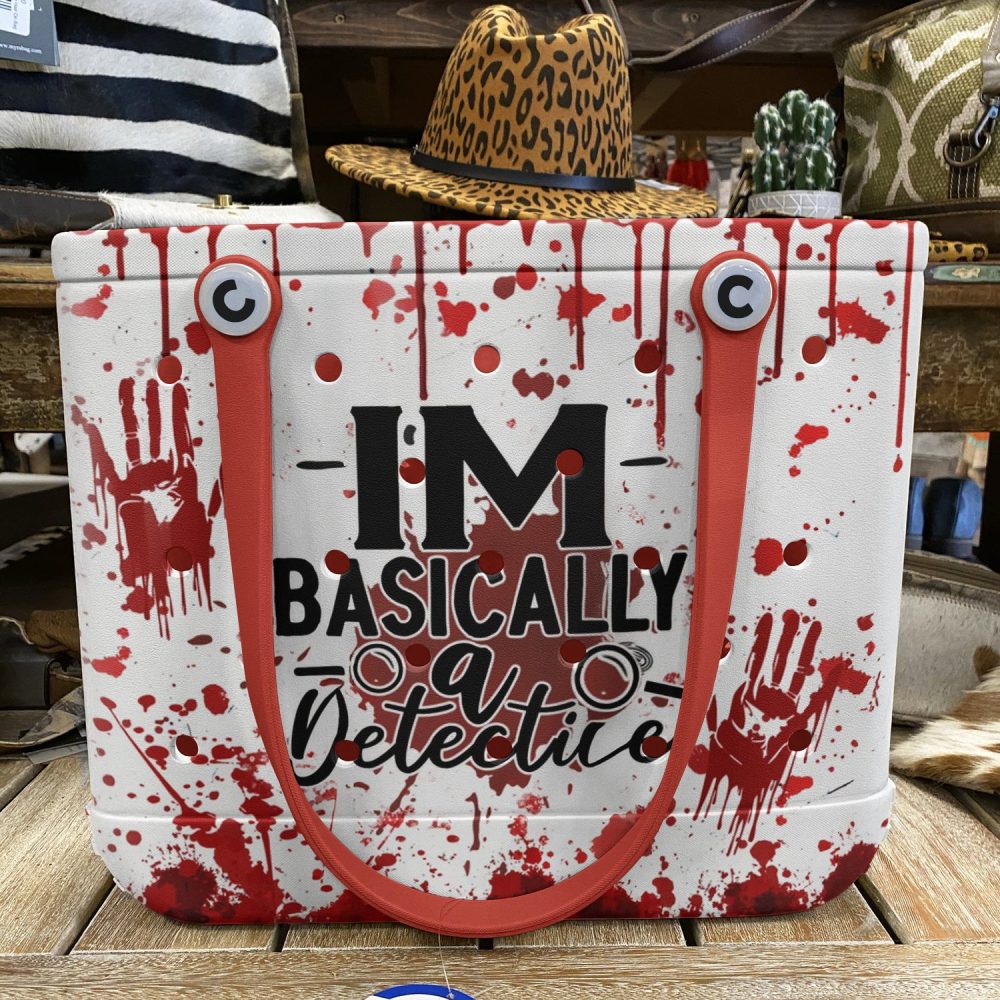 Stylish Detective Tote Bag – Unique Blood Splatter Design, Perfect Gift For Mystery Lovers - Image 3