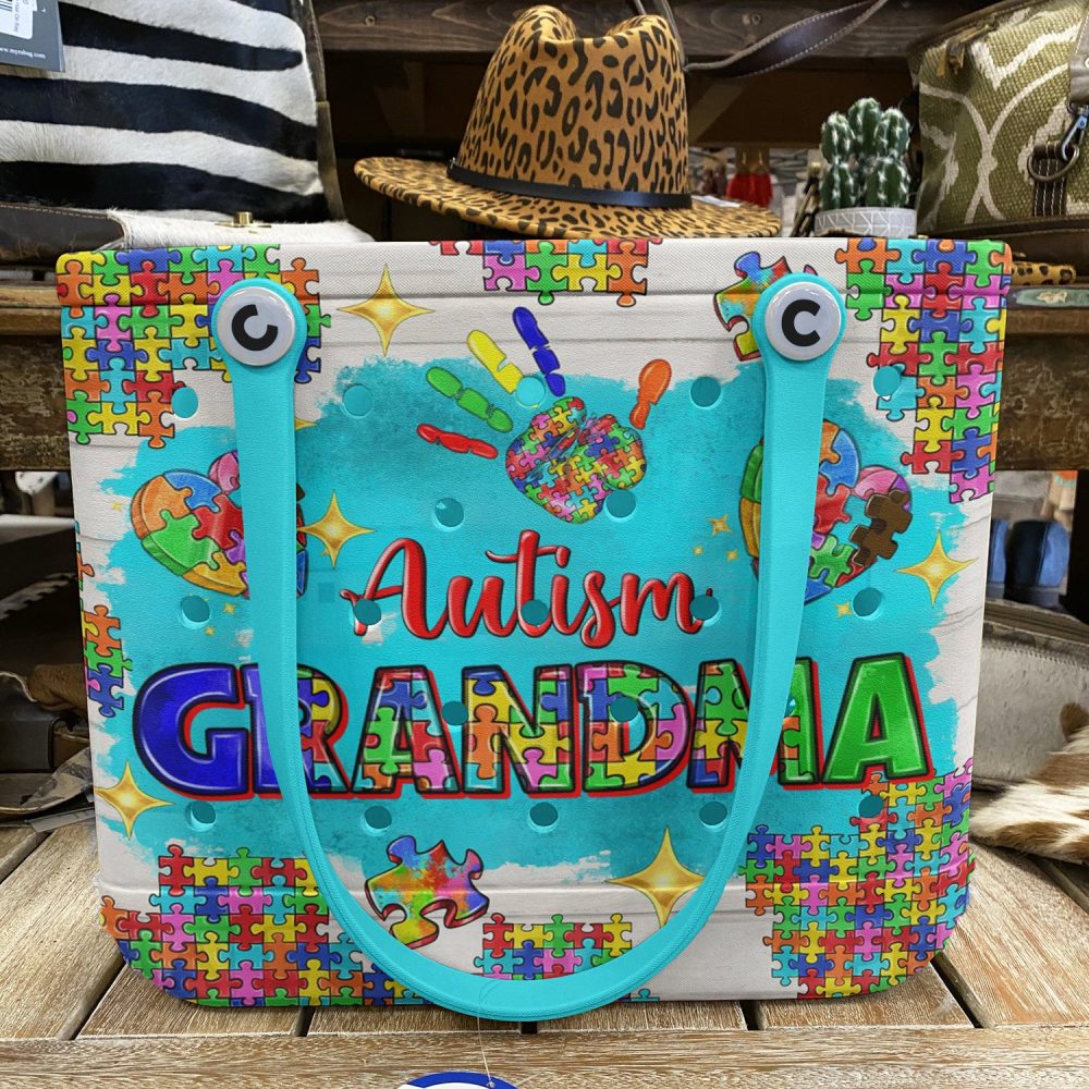 Bucket Tote Bag, Limited Edition Bogg Bag, Beach Bag Autism Grandma - Image 4