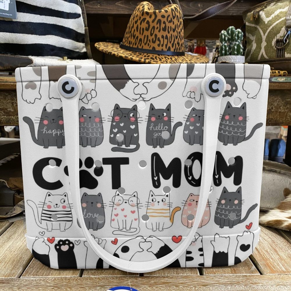 Bucket Tote Bag, Limited Edition Bogg Bag, Beach Bag Pawprints On My Heart - Image 5