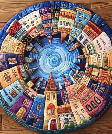 Magic Pathway Quilted Round Mat