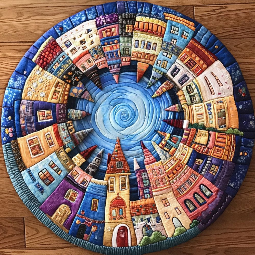 Magic Pathway Quilted Round Mat