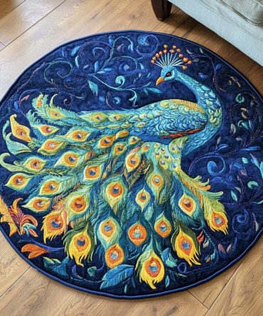 Majestic Feathers Quilted Round Mat