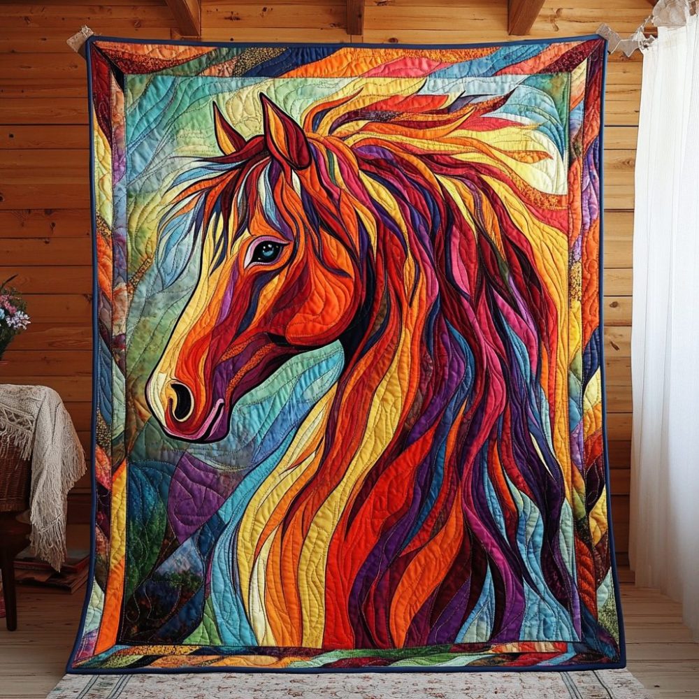 Majestic Horse Quilted Blanket