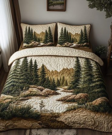 Majestic Pines 3-Piece Quilted Bedding Set