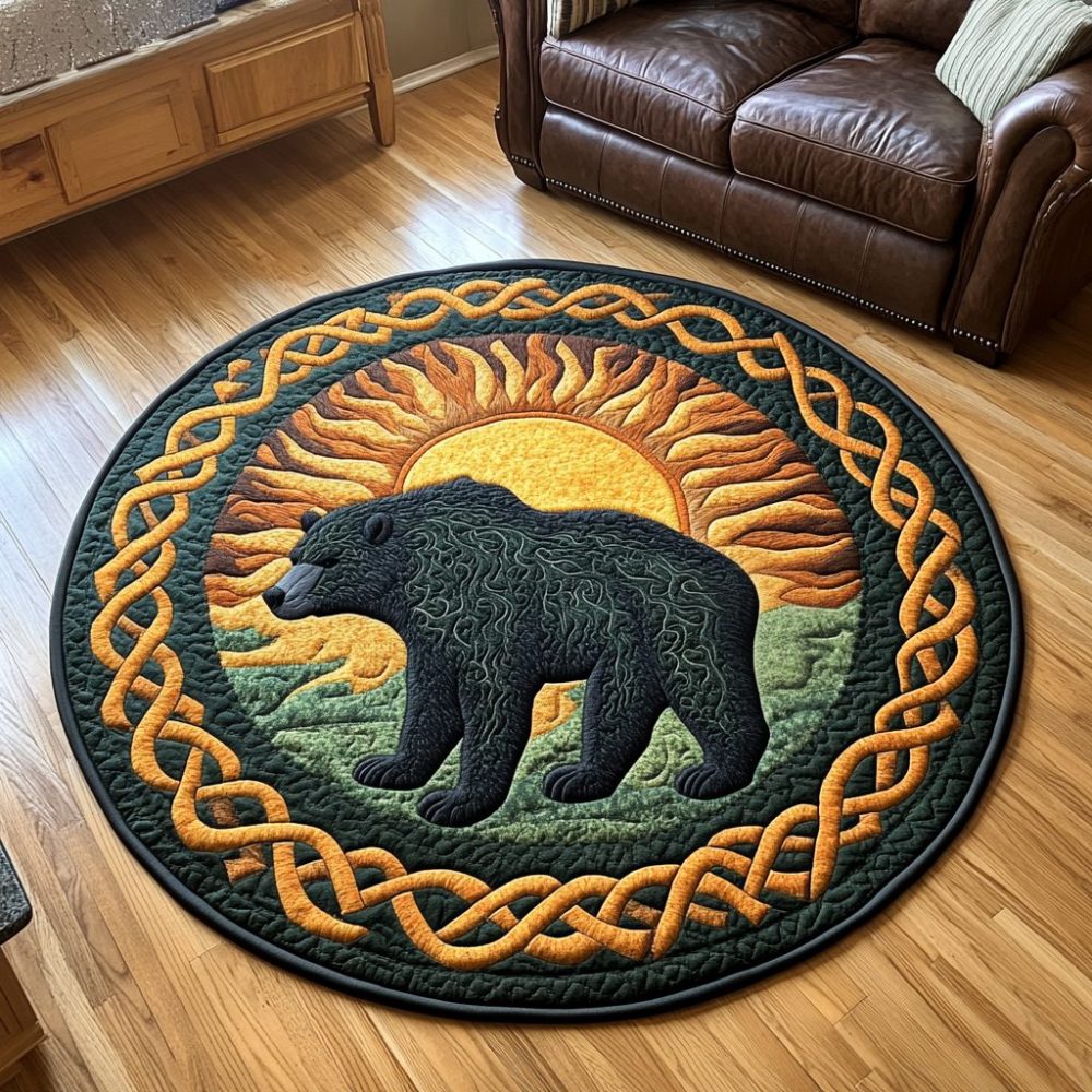 Majestic Roar Quilted Round Mat
