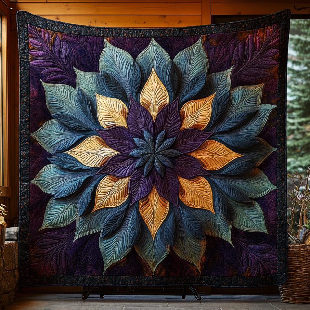 Majestic Sunflower Quilted Blanket