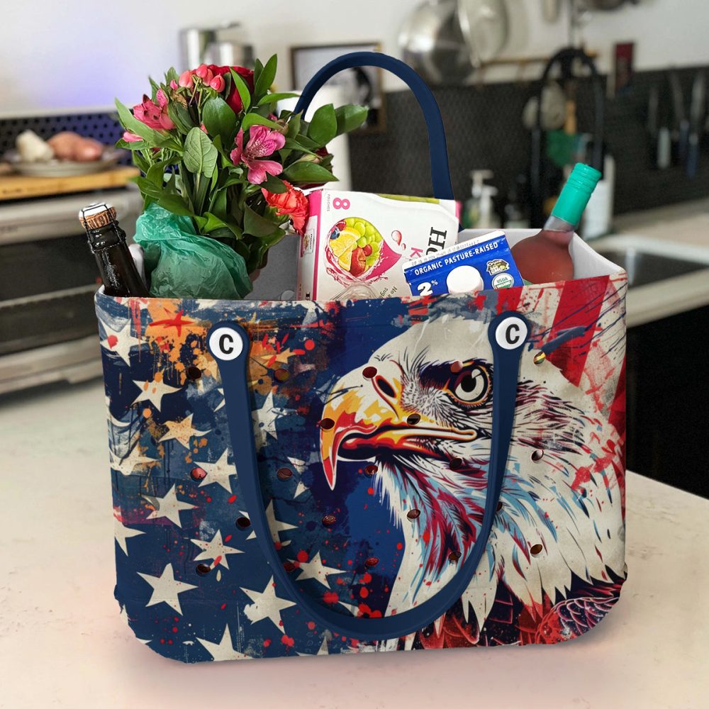 Bucket Tote Bag, Limited Edition Bogg Bag, Beach Bag Make American Great Again - Image 4