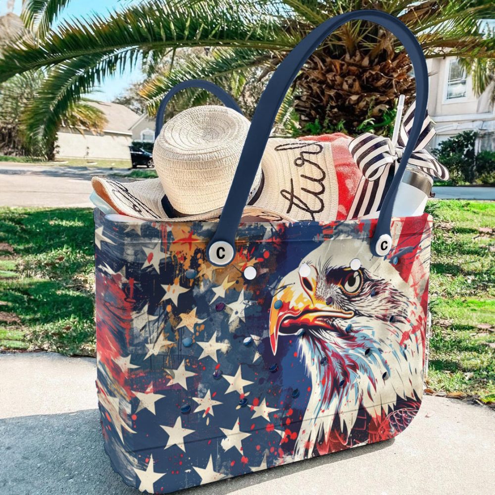 Bucket Tote Bag, Limited Edition Bogg Bag, Beach Bag Make American Great Again - Image 2