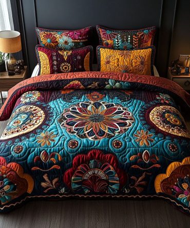 Mandala Dream 3-Piece Quilted Bedding Set