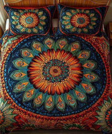 Mandala Zenith 3-Piece Quilted Bedding Set