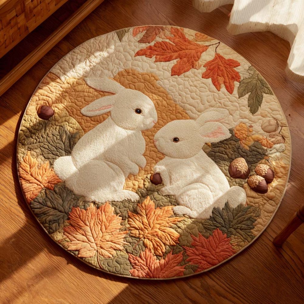 Maple Hop Quilted Round Mat