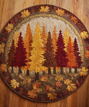 Maple Serenade Quilted Round Mat