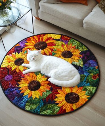 Marigold Medley Quilted Round Mat
