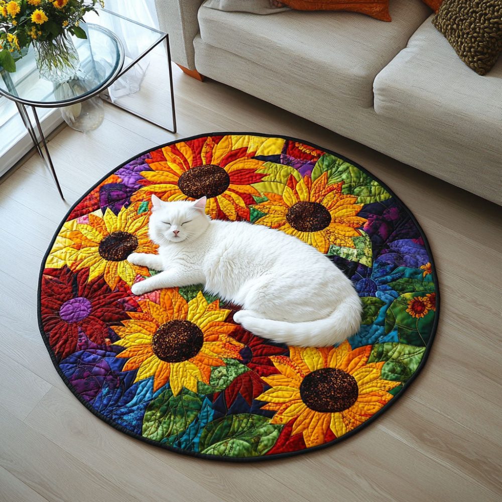 Marigold Medley Quilted Round Mat