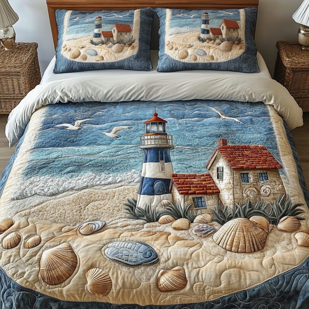 Marine Magic 3-Piece Quilted Bedding Set