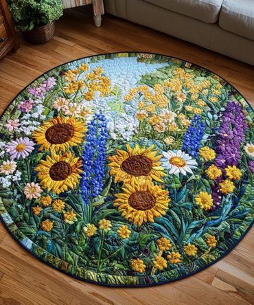 Meadow Gold Quilted Round Mat