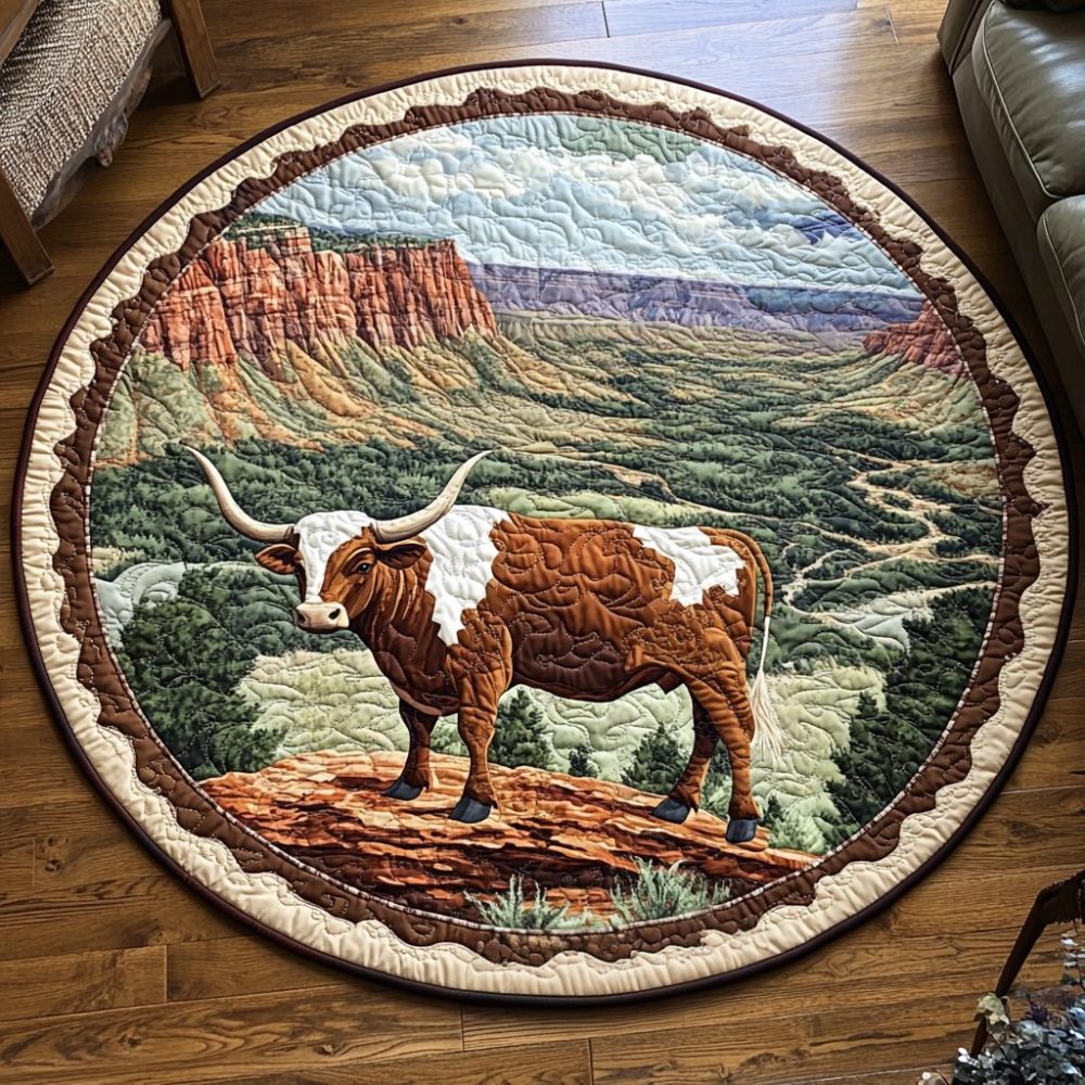 Meadow Majesty Quilted Round Mat