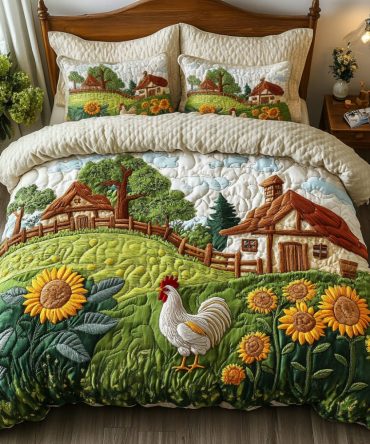 Meadow Serenity 3-Piece Quilted Bedding Set