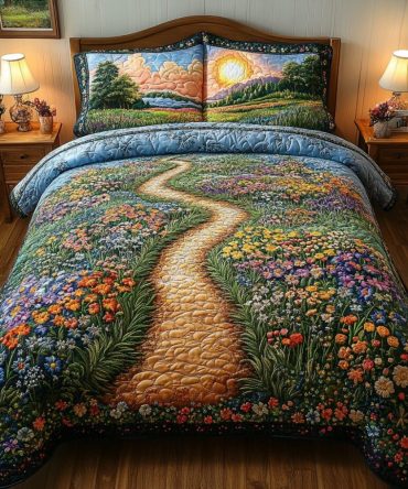 Meadow Sunrise 3-Piece Quilted Bedding Set