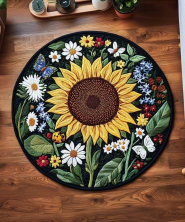 Meadow Whispers Quilted Round Mat