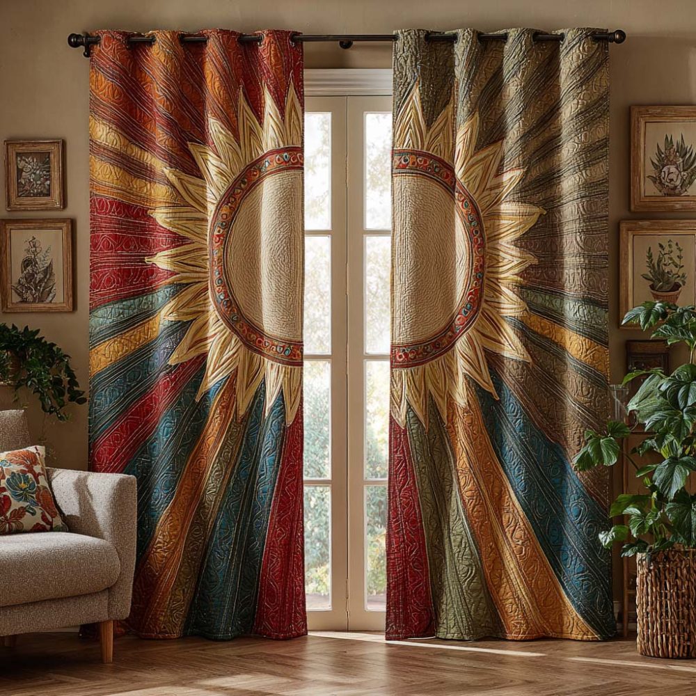 Meadowfire Sunburst Quilted Curtains