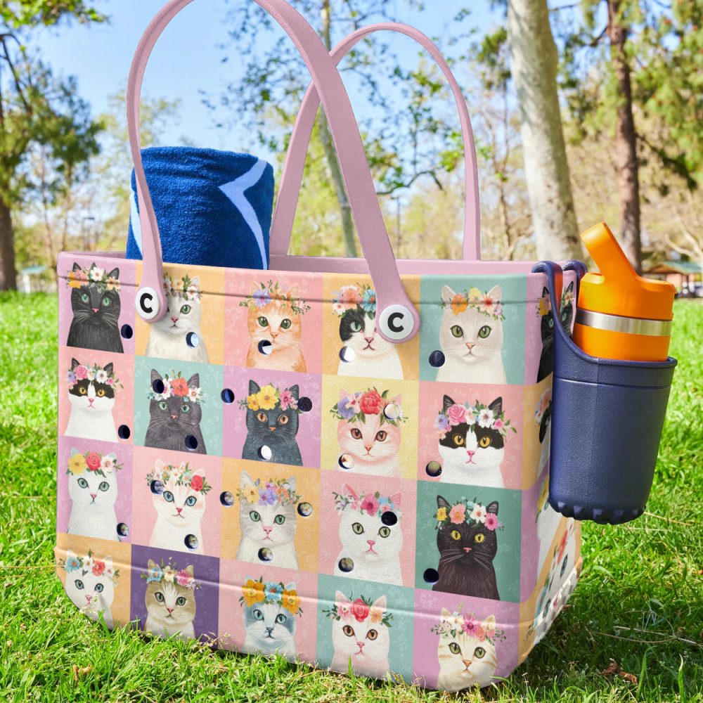 Bucket Tote Bag, Limited Edition Bogg Bag, Beach Bag Pawsitively Pretty - Image 4