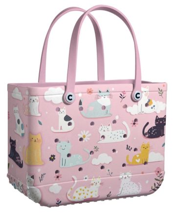 Bucket Tote Bag, Limited Edition Bogg Bag, Beach Bag Cat On The Clouds