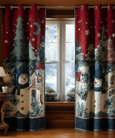 Merry Cottage Quilted Curtains