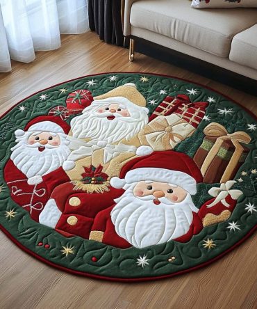 Merry Gathering Quilted Round Mat