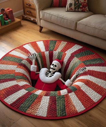 Merry Trap Mat Quilted Round Mat