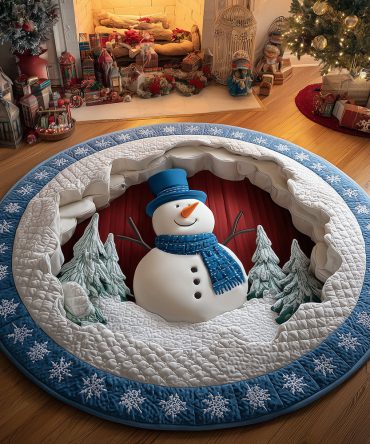 Merry Wonder Quilted Round Mat