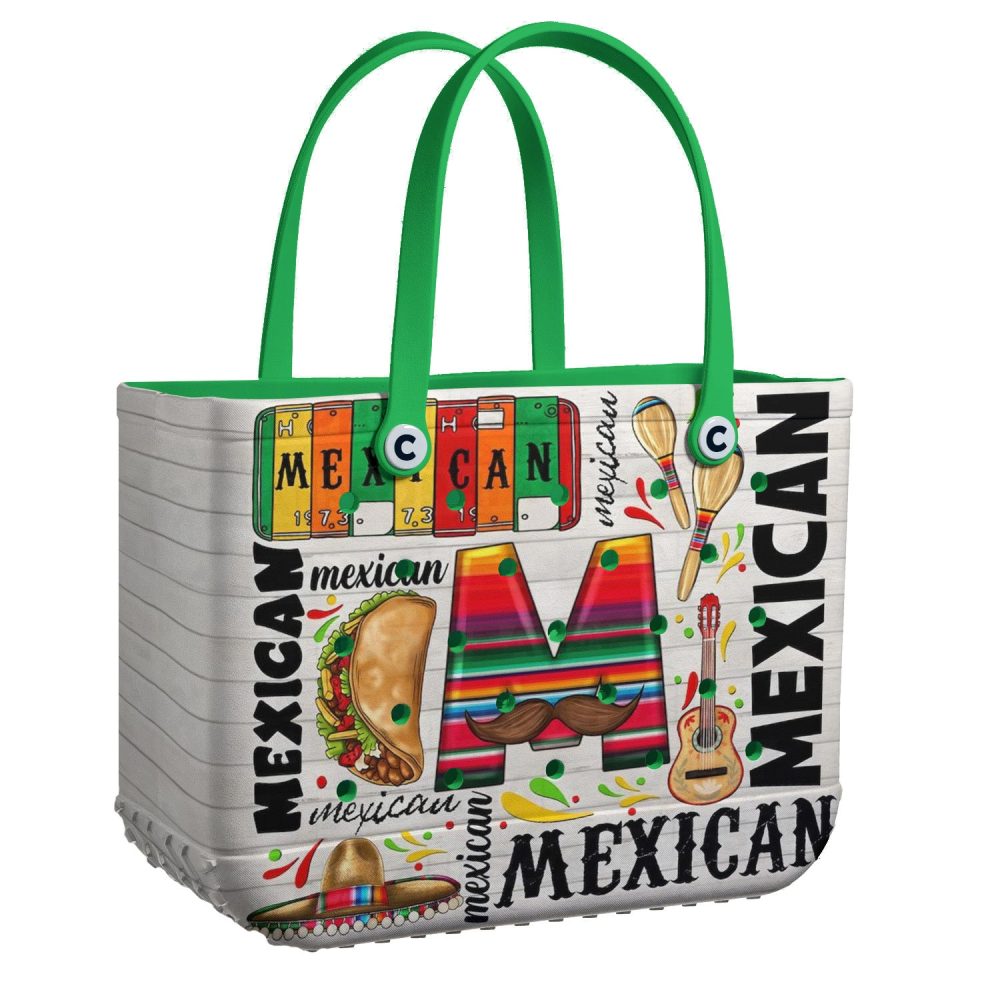 Bucket Tote Bag, Limited Edition Bogg Bag, Beach Bag Mexican Vibe