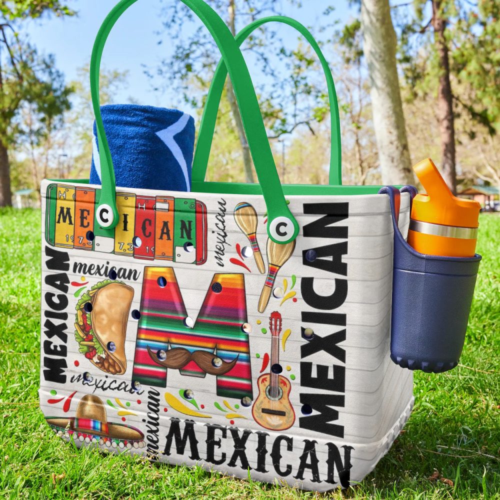 Bucket Tote Bag, Limited Edition Bogg Bag, Beach Bag Mexican Vibe - Image 3