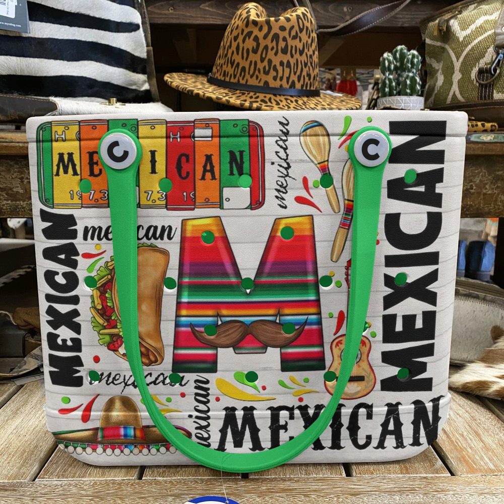 Bucket Tote Bag, Limited Edition Bogg Bag, Beach Bag Mexican Vibe - Image 6