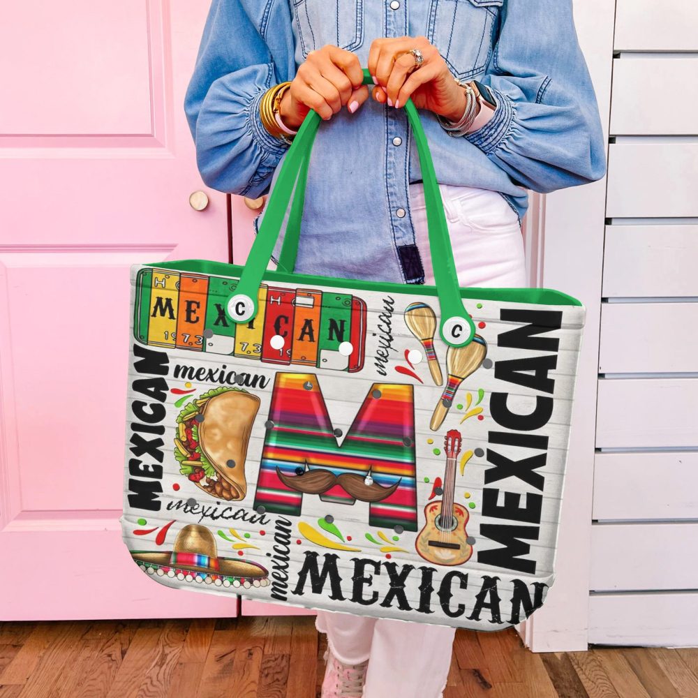 Bucket Tote Bag, Limited Edition Bogg Bag, Beach Bag Mexican Vibe - Image 5