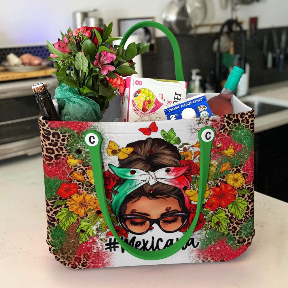 Bucket Tote Bag, Limited Edition Bogg Bag, Beach Bag Mexicana Beauty - Image 4