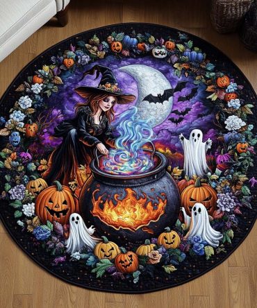 Midnight Charm Quilted Round Mat