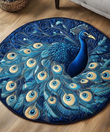 Midnight Majesty Quilted Round Mat