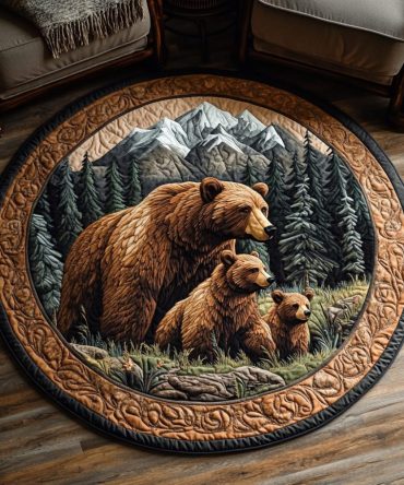 Mighty Paw Quilted Round Mat