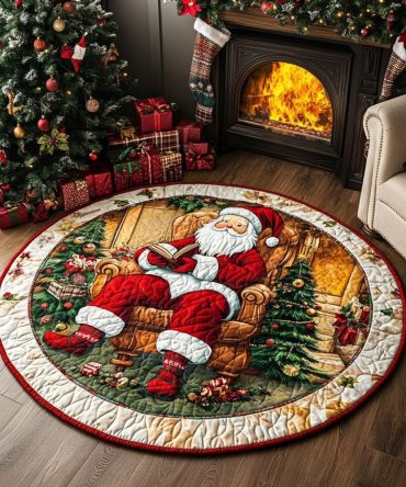 Mistletoe Magic Quilted Round Mat