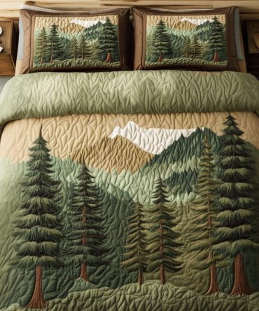 Misty Mountains 3-Piece Quilted Bedding Set