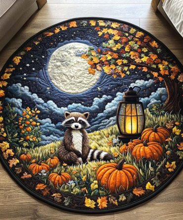 Moonlight Meadow Quilted Round Mat