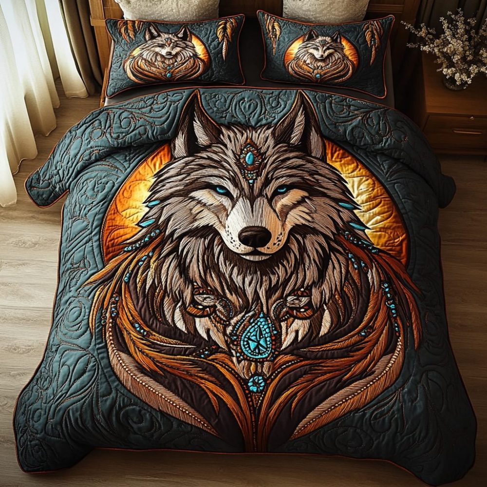 Moonlit Hunter 3-Piece Quilted Bedding Set