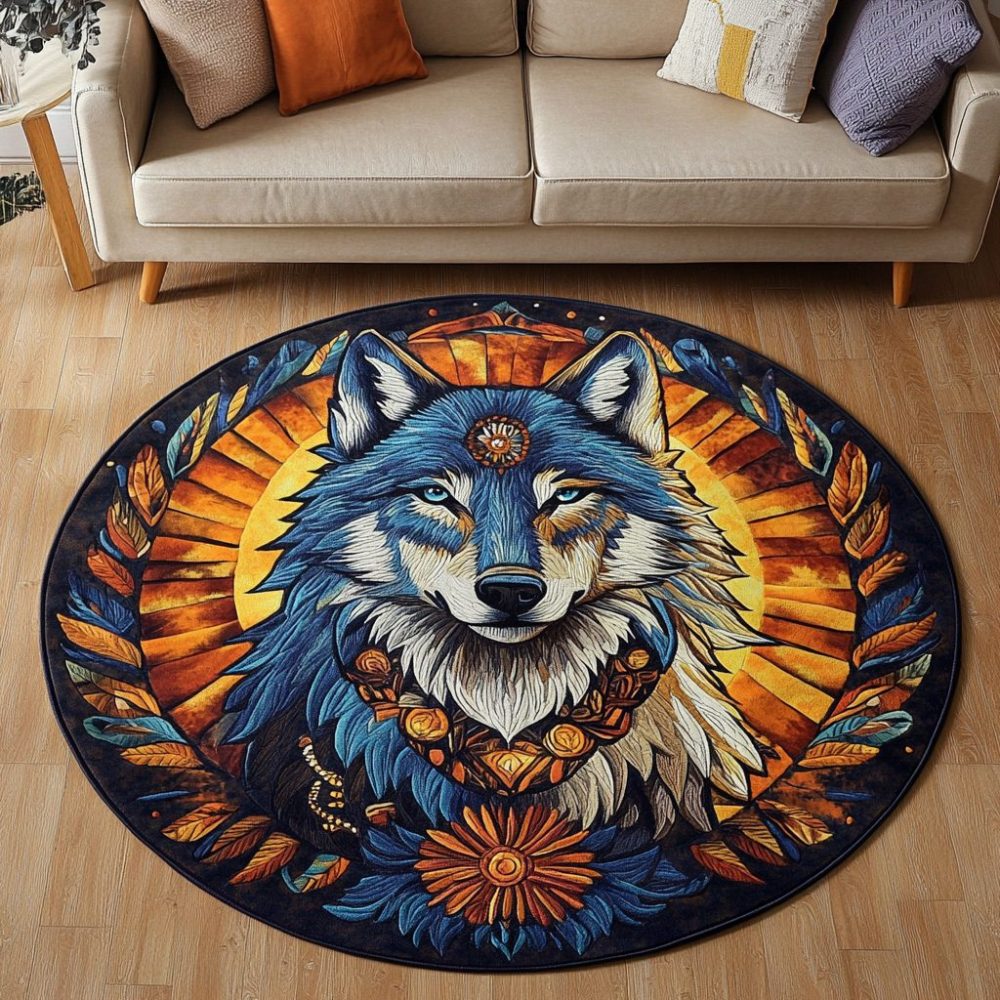 Moonlit Path Quilted Round Mat