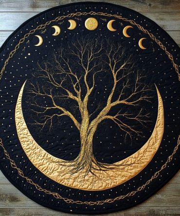 Moonlit Path Quilted Round Mat