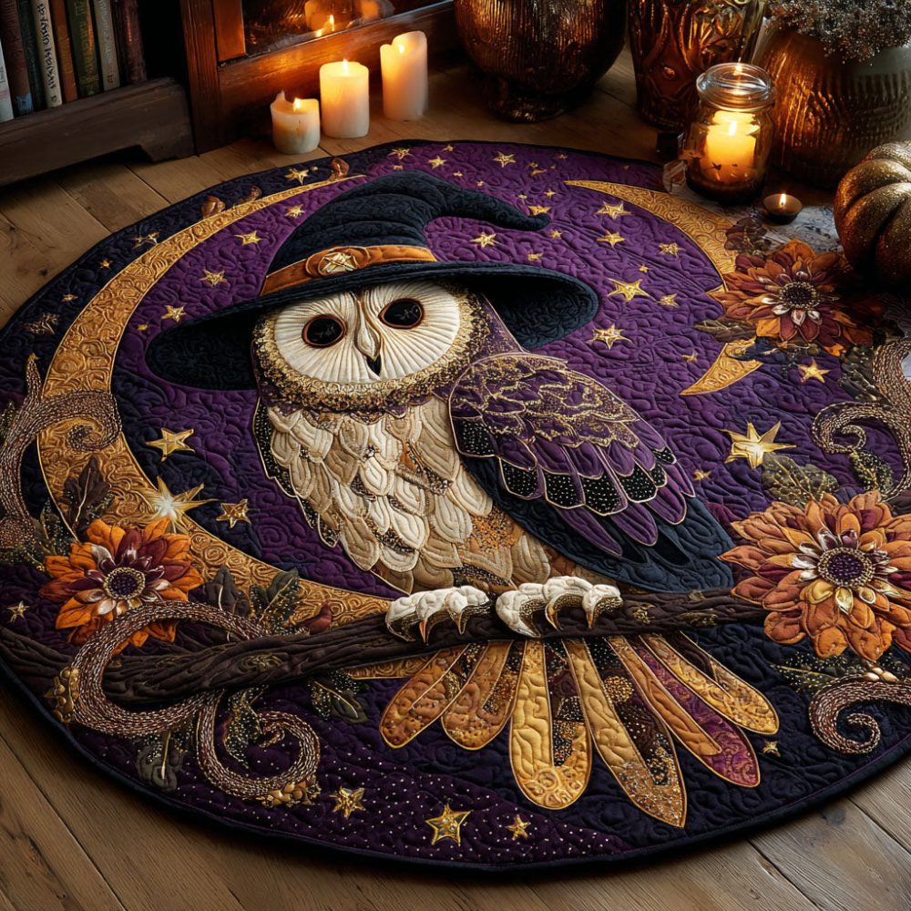 Moonlit Sentine Quilted Round Mat